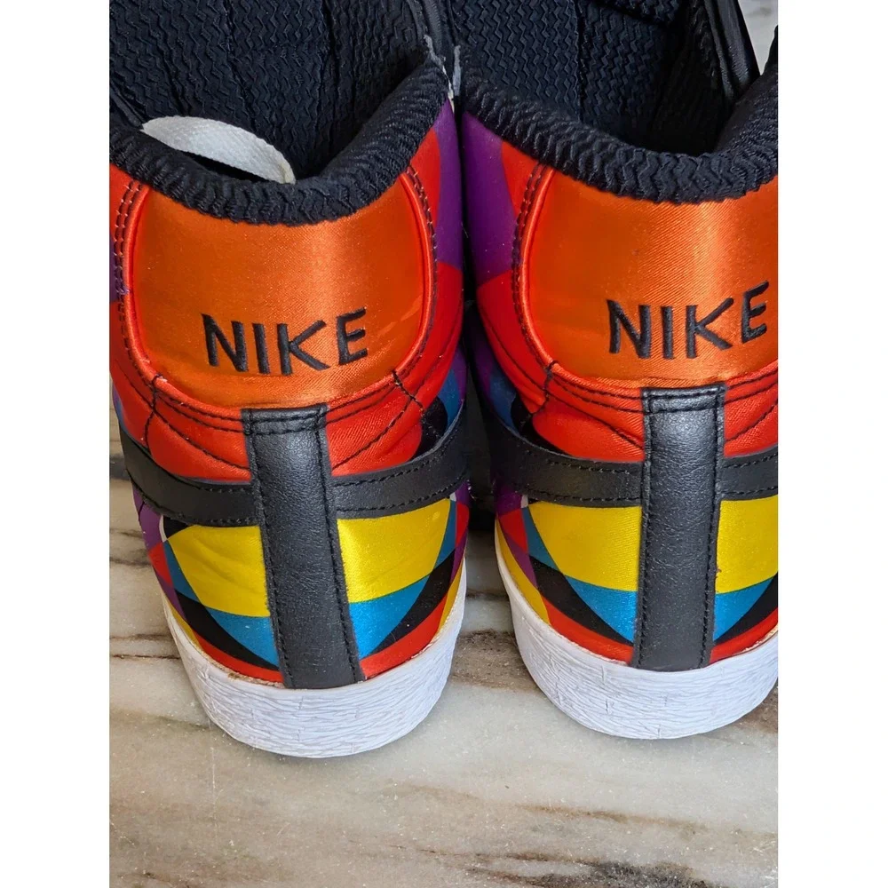 Nike Blazer High Geometric Mosaic Black Sport Red 317808-008 Mens 10 2010 Retro